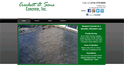 Desktop Screenshot of crockettandsonsconcrete.com